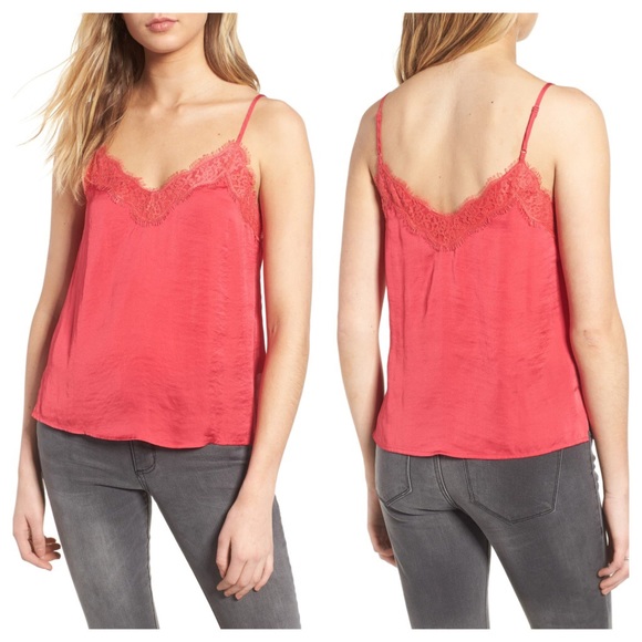 bp lace trim satin camisole